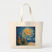 Christmas Tree Canvas tas geïnspireerd door Van Go (Voorkant)