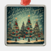 Christmas Tree Celebration Metalen Ornament (Voorkant)