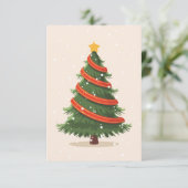 Christmas Tree, Christmas, Minimalist Bedankkaart (Staand voorkant)