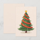 Christmas Tree, Christmas, Minimalist Bedankkaart (Voorkant / Achterkant)