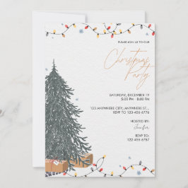 Christmas Tree Christmas Party Invitation Kaart