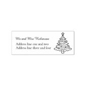 Christmas Tree Custom Return Address Rubberstempel (Gestempeld)