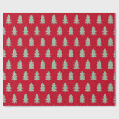 Christmas Tree Dark Red Cadeaupapier (Vlak)