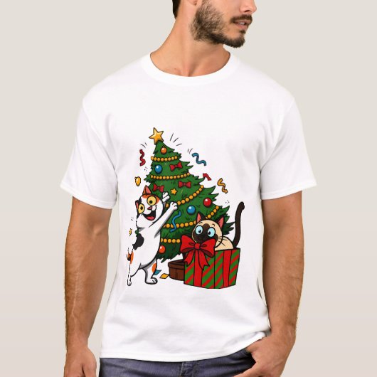 Christmas Tree Decorating T-shirt (Voorkant)
