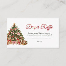 Christmas Tree Diaper Raffle Baby Shower Enclosure