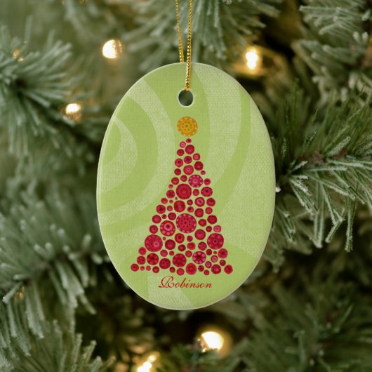 Christmas Tree Family Name Ornament Keepsake (Boom)