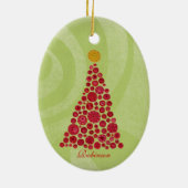 Christmas Tree Family Name Ornament Keepsake (Achterkant)