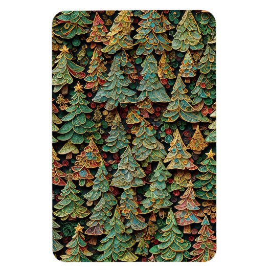Christmas Tree Forest Whimsey Magneet (Verticaal)