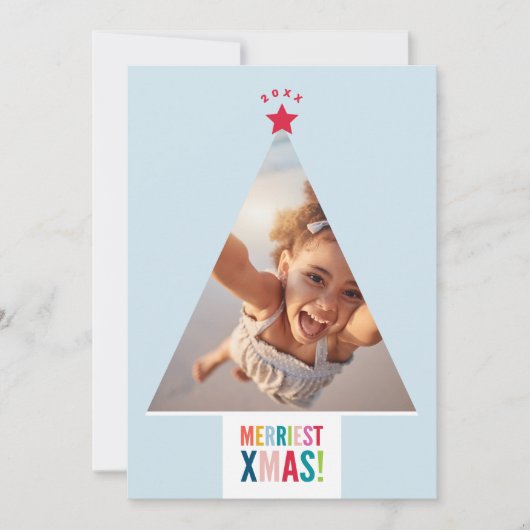 CHRISTMAS TREE frame festive fun modern minimal Feestdagenkaart (Voorkant)