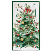 Christmas Tree Gift Bag Klein Cadeauzakje (Achterkant)