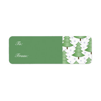 Christmas Tree Gift Label Label