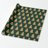Christmas tree gift wrap cadeaupapier (Uitgerold)