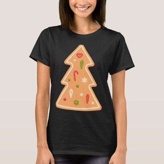 Christmas Tree Gingerbread cake Xmas T-shirt (Voorkant)