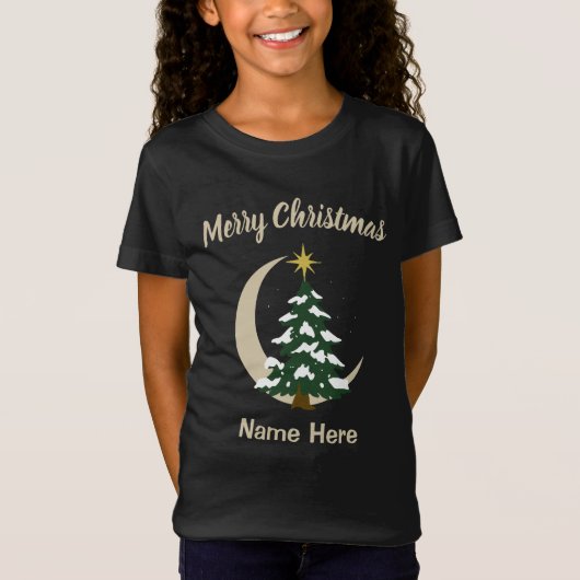 Christmas Tree Girls T-Shirt Custom Holiday Tee (Devant)