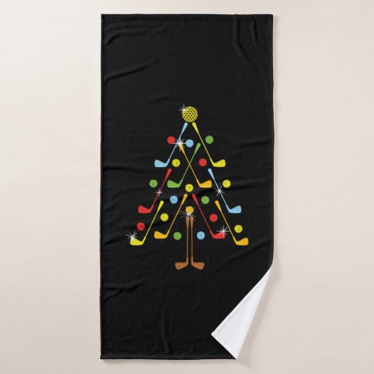 Christmas Tree Golf Ball Shirt (Serviette de bain)