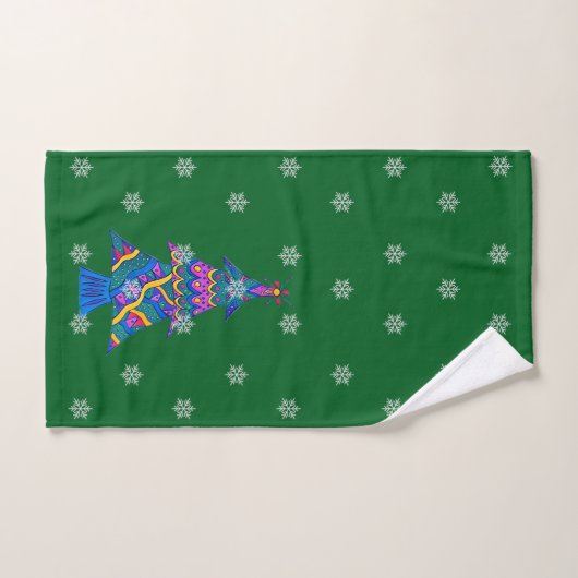 Christmas Tree Hand Towel (Serviette à main)