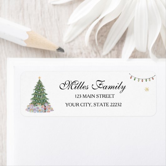 Christmas Tree Holiday Address Label (Insitu)