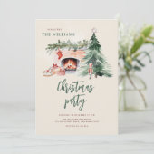 Christmas Tree Holiday Party Invitation (Debout devant)
