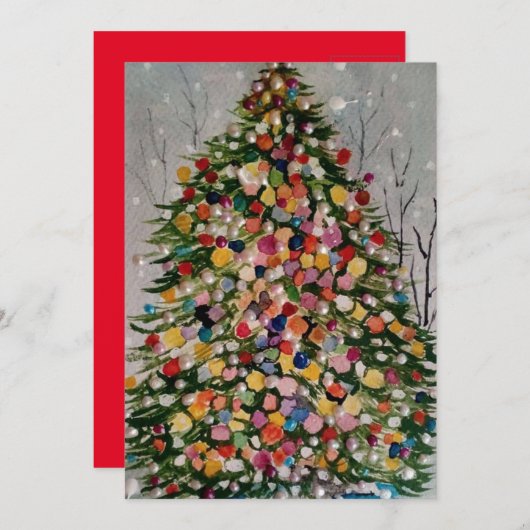 CHRISTMAS TREE KAART (Voorkant / Achterkant)