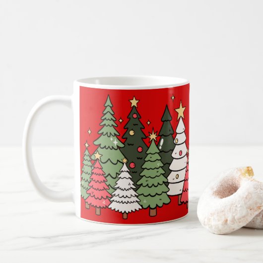 Christmas Tree Koffiemok (Met donut)