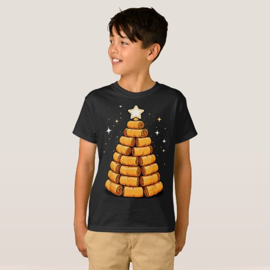 Christmas Tree Luma Filino Spring Rolls T-shirt (Voorkant volledig)