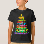 Christmas Tree Made Of Crayons School Teacher Life T-shirt (Voorkant)