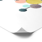 Christmas Tree Mid Century Modern Retro Dots Poster (Hoek)