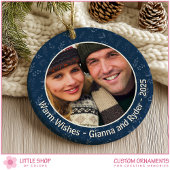 Christmas Tree Most Wonderful Time Custom Photo Keramisch Ornament