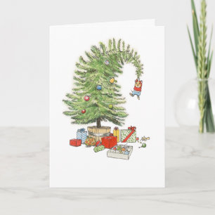 Christmas Tree Mouse Card Kaart