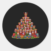 Christmas Tree Nova Scotia Duck Tolling Retriever Ronde Sticker (Voorkant)