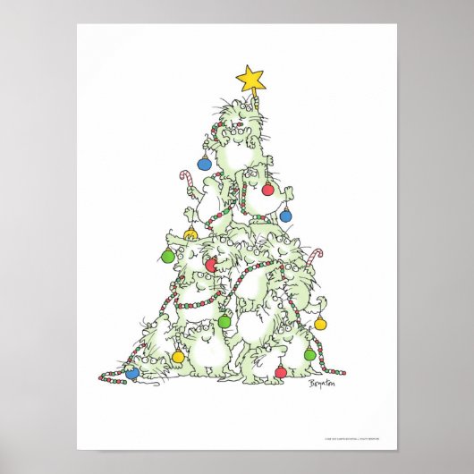 CHRISTMAS TREE OF KATTEN poster by Sandra Boynton (Voorkant)