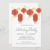 Christmas Tree Party Invitation Kaart (Voorkant / Achterkant)