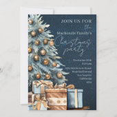 Christmas Tree Party Personalized Invitation Feestdagenkaart (Voorkant)