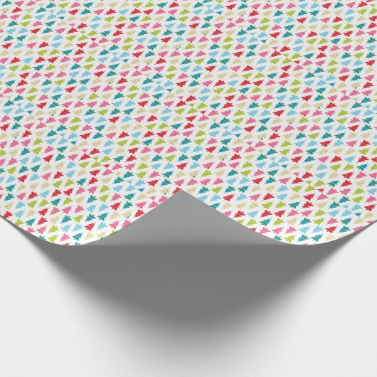 CHRISTMAS TREE PATTERN feestelijk modern minimaal  Cadeaupapier (Hoek)