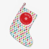 CHRISTMAS TREE PATTERN feestelijk modern minimaal  Kleine Kerstsok (Voorkant (Hangend))