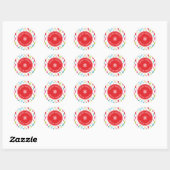 CHRISTMAS TREE PATTERN feestelijk modern minimaal  Ronde Sticker (Vel)