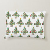 Christmas Tree Pattern My First Christmas Tree Accent Kussen (Achterkant)