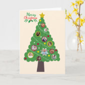 Christmas Tree Photo Collage Card Kaart (Gele Bloem)
