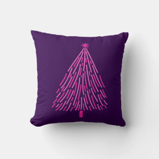 Christmas tree pink kussen