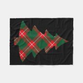 Christmas Tree Plaid Pattern Red Green Holiday For Fleece Deken (Voorkant (Horizontaal))