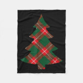Christmas Tree Plaid Pattern Red Green Holiday For Fleece Deken (Voorkant)