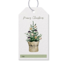 Christmas Tree Plant Gift Label