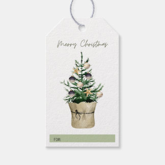 Christmas Tree Plant Gift Label Cadeaulabel