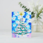Christmas Tree Postcard Briefkaart (Staand voorkant)