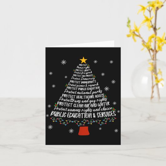Christmas Tree Protect Human Rights Protect Libert Kaart (Gele Bloem)