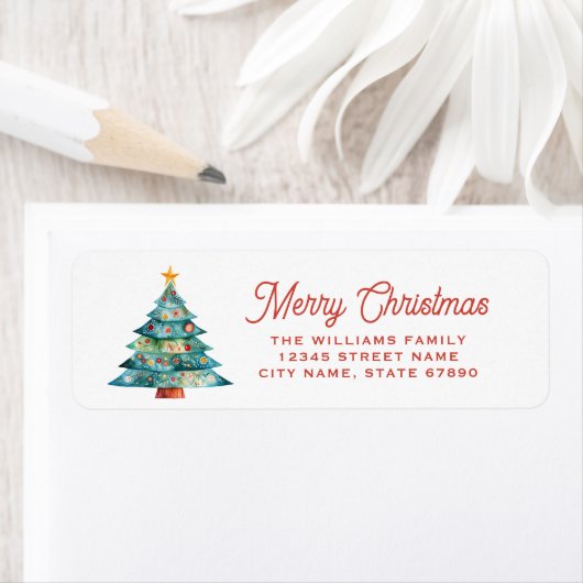 Christmas Tree Return Address Labels (Insitu)