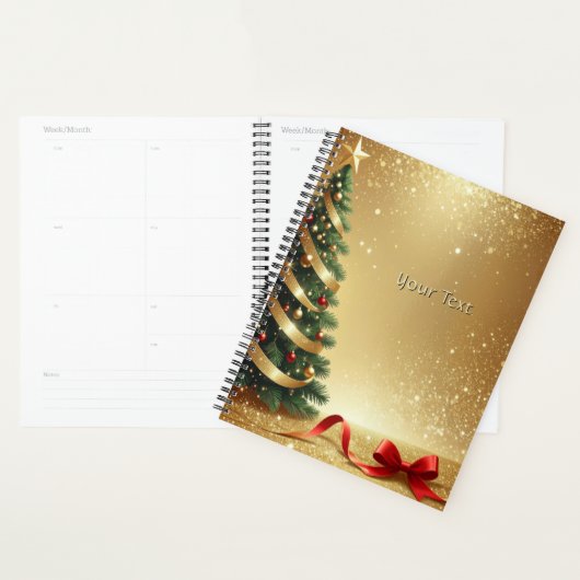 Christmas Tree Ribbons Holiday Planner (Devant avec enveloppe)