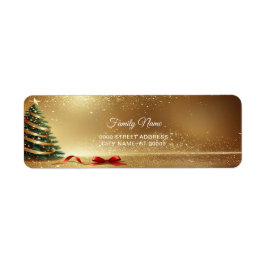 Christmas Tree Ribbons Return Address Label