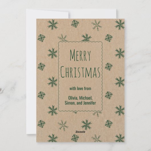 Christmas Tree Rustic Personalized Feestdagenkaart (Achterkant)