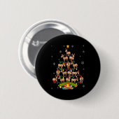 Christmas Tree Santa Hat Lights Xmas Ronde Button 5,7 Cm (Voorkant /achterkant)